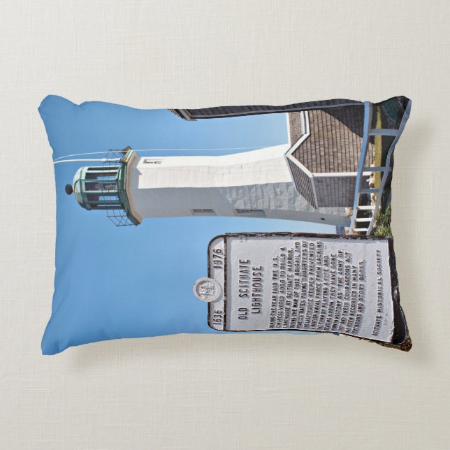 Scituate Lighthouse MA Accent Pillow Dekokissen (Vorderseite)