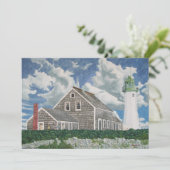 Scituate Lightkeeper's Haus Einladung (Stehend Vorderseite)