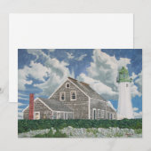 Scituate Lightkeeper's Haus Einladung (Vorne/Hinten)