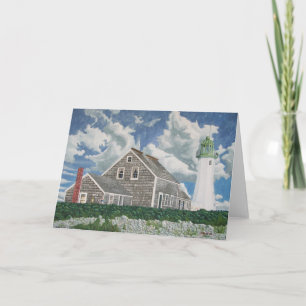 Scituate Lightkeeper's Haus Feiertagskarte