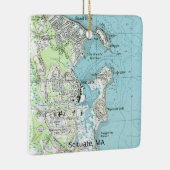 Scituate MA Vintage Karte Keramikornament (Rechts)