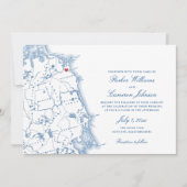 Scituate Massachusetts Karte Elegante Hochzeit der (Vorderseite)