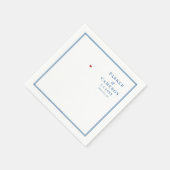 Scituate Massachusetts Karte Elegante Hochzeit Serviette (Ecke)