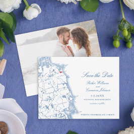 Scituate Massachusetts Karte Elegante Marineküste