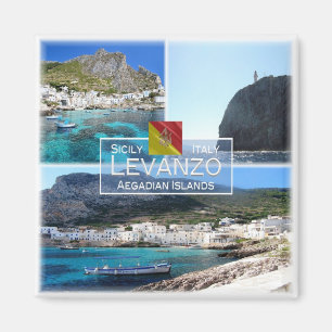 SCL020 LEVANZO ISLAND, Mosaik, Sizilien, Kühlschra Magnet
