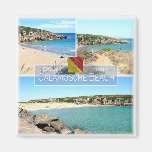 SCL021 CALAMOSCHE, STRAND, Mosaik, Sizilien, Kühls Magnet