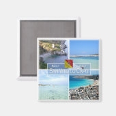 SCL023 SAN VITO LO CAPO - Mosaik - Sizilien - Kühl Magnet (Vorderseite/Rückseite)