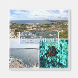 SCL025 PLEMMIRIO, Mosaik, Sizilien, Kühlschrank Magnet