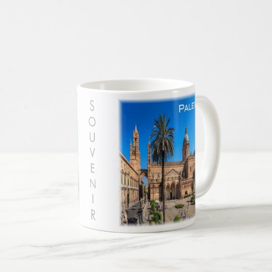 SCL030 PALERMO, Panorama, Sizilien, Italien, Kaffeetasse (VorderseiteRechts)