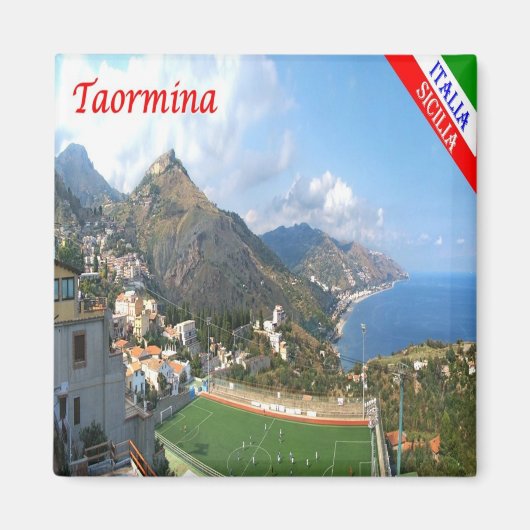 SCL064 TAORMINA, Sizilien, Italien, Kühlschrank Magnet (Vorne)