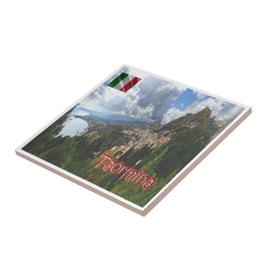 SCL066 TAORMINA, Luftaufnahme, Sizilien, Fliese (Seite)