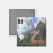 SCL066 TAORMINA, Luftaufnahme, Sizilien, Kühlschra Magnet (Vorderseite/Rückseite)