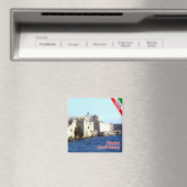 SCL070 SIRACUSA Castle Maniace, Sizilien, Kühlschr Magnet (In Situ (Geschirrspüler))