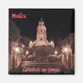 SCL077 MODICA, Saint George Kathedrale, Kühlschran Magnet (Vorne)