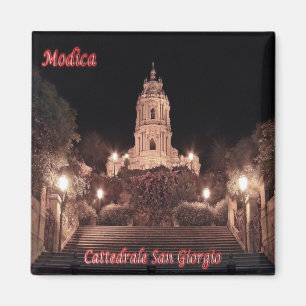 SCL077 MODICA, Saint George Kathedrale, Kühlschran Magnet