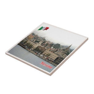 SCL078 MESSINA Citycape, Sizilien, Italien, Fliese