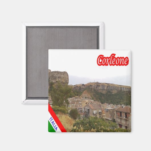SCL080 CORLEONE, Sizilien, Italien, Kühlschrank Magnet (Vorderseite/Rückseite)