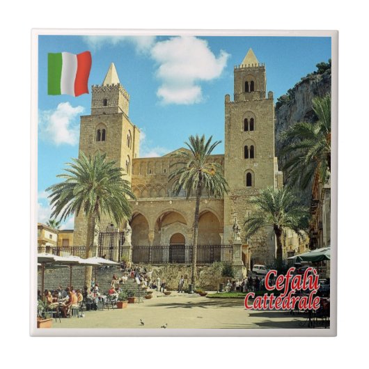 SCL085 CEFALU' Cathedral, Sizilien, Italien, Fliese (Vorderseite)