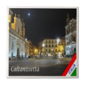 SCL091 CALTANISSETTA, Piazza Garibaldi, Fliese (Vorderseite)