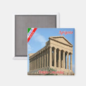 SCL092 AGRIGENTO, Tempel von Concordia, Kühlschran Magnet (Vorderseite/Rückseite)