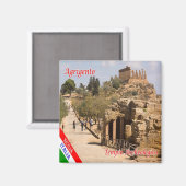 SCL093 AGRIGENTO - archäologischer Tempel - Kühlsc Magnet (Vorderseite/Rückseite)