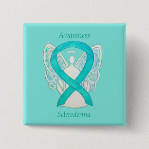 Scleroderma Angel Awareness Ribbon Buttone Button
