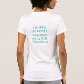 Scleroderma Aquamarin Awareness Ribbon Angel Shirt (Rückseite)