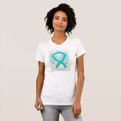 Scleroderma Aquamarin Awareness Ribbon Angel Shirt (Vorne ganz)