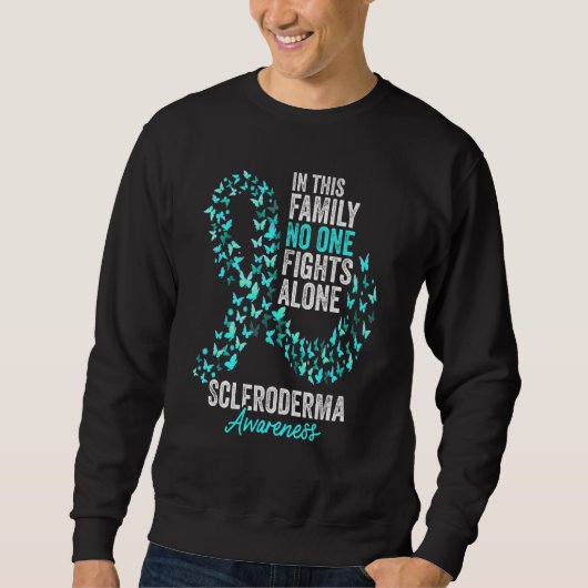 Scleroderma-Aufklärungsmonat Schmetterlinge Blaugr Sweatshirt (Vorderseite)