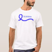 Scleroderma Awareness Blue Ribbon Beads T-Shirt (Vorderseite)