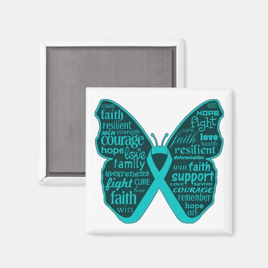 Scleroderma Awareness Butterfly Ribbon Magnet (Vorderseite/Rückseite)