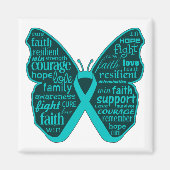 Scleroderma Awareness Butterfly Ribbon Magnet (Vorne)