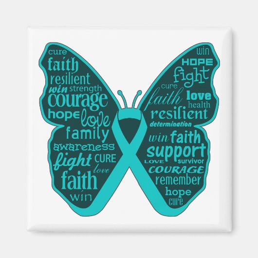 Scleroderma Awareness Butterfly Ribbon Magnet (Vorne)