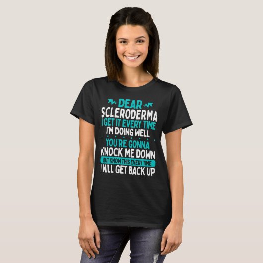 Scleroderma Awareness Day Teal Scleroderma Ribbon T-Shirt (Vorne ganz)