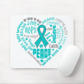 Scleroderma Awareness Heart Words Mousepad (Mit Mouse)