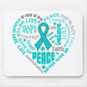 Scleroderma Awareness Heart Words Mousepad (Vorne)