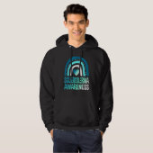 Scleroderma Awareness Montag Survivor Krieger Aqua Hoodie (Vorne ganz)