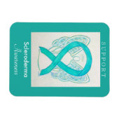 Scleroderma Awareness Ribbon Angel Custom Magnet (Horizontal)