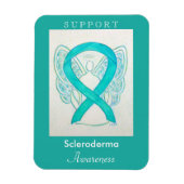 Scleroderma Awareness Ribbon Angel Custom Magnet (Vertikal)