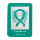Scleroderma Awareness Ribbon Angel Custom Magnet (Vertikal)