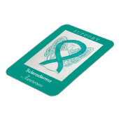 Scleroderma Awareness Ribbon Angel Custom Magnet (Linke Seite)