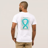 Scleroderma Awareness Ribbon Angel Custom T-Shirt (Schwarz voll)