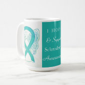 Scleroderma Awareness Ribbon Engel Custom Tasse (Vorderseite Links)