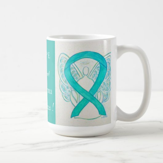 Scleroderma Awareness Ribbon Engel Custom Tasse (Rechts)