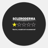 Scleroderma Awareness Spaß One Star Rating Design Runder Aufkleber (Vorderseite)