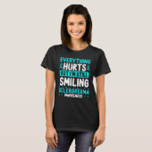 Scleroderma Awareness Teal Ribbon Warrior T-Shirt (Vorne ganz)