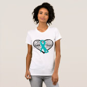 Scleroderma Heart Ribbon Collage T-Shirt (Vorne ganz)