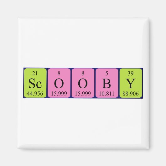 Scoby Periodenmagnet Magnet (Vorne)