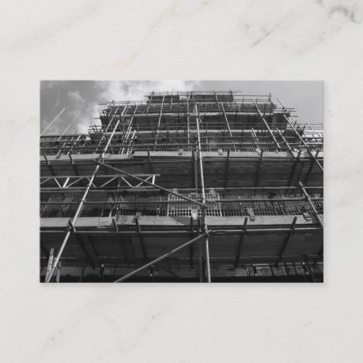 Scoffolding B&W, Mini-Foto Visitenkarte (Vorderseite)