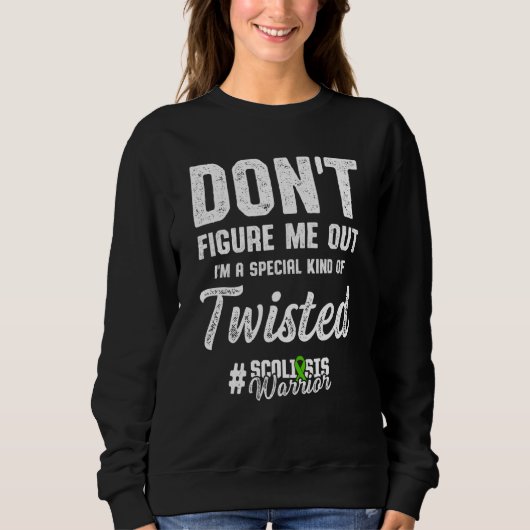 Scoliose Awareness Aware Scoliotic Warrior Surviv Sweatshirt (Vorderseite)